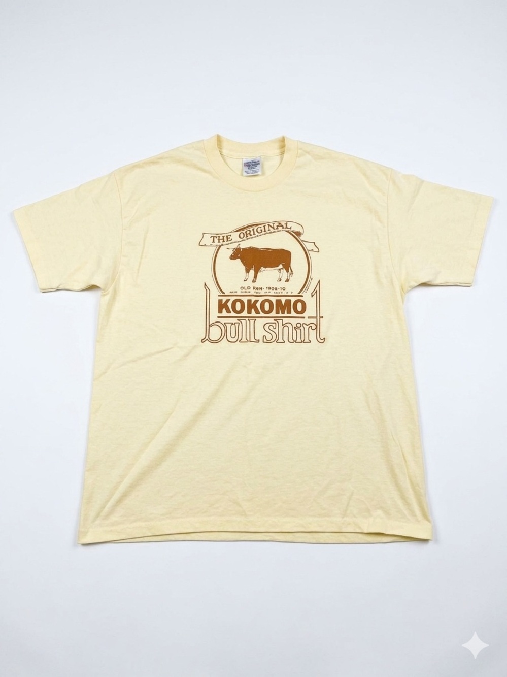 Vintage Kokomo Bull Shirt T-Shirt Men's XL Cream Graphic Tee Hanes Heavyweight